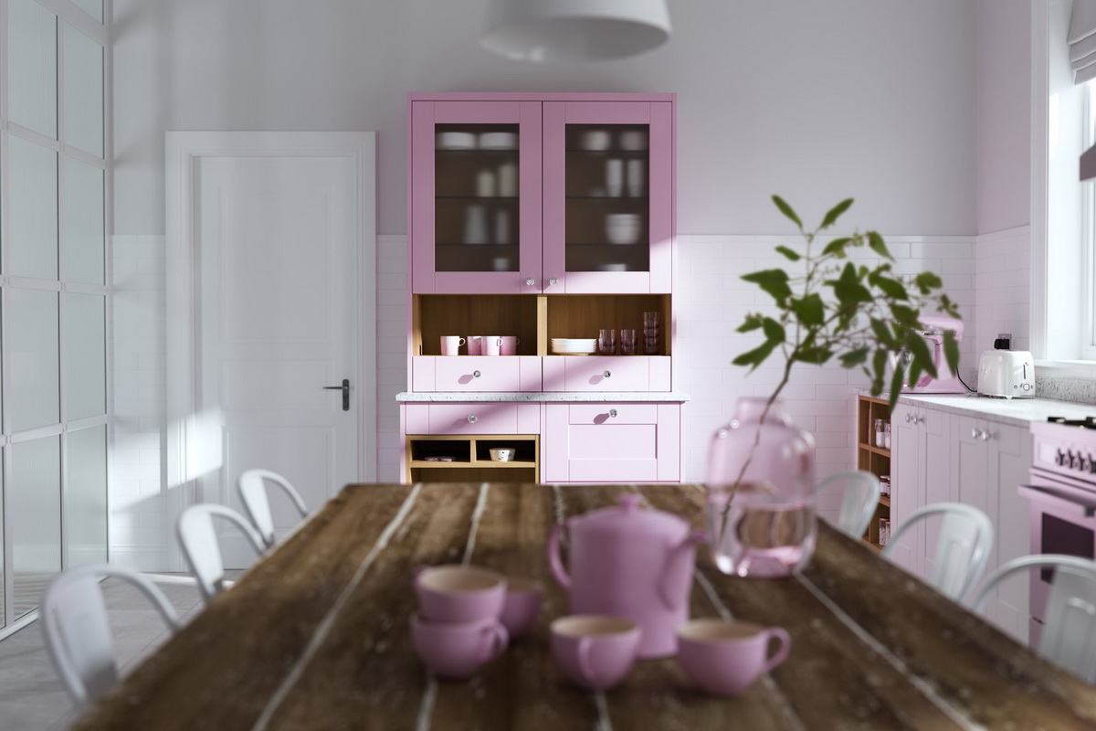 розовая кухня